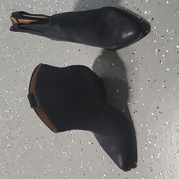 Isabel Marant Dewina Black Distressed Suede Boots 36 - Picture 3 of 7